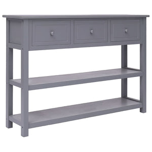 vidaXL Sideboard Grey 108x30x76 cm Solid Wood Paulownia