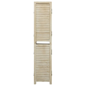 vidaXL 5-Panel Room Divider 175x165 cm Solid Wood Paulownia