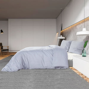 vidaXL Duvet Cover Set Grey 155x220 cm Cotton