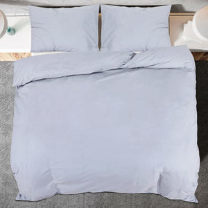 vidaXL Duvet Cover Set Grey 155x220 cm Cotton