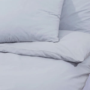 vidaXL Duvet Cover Set Grey 155x220 cm Cotton