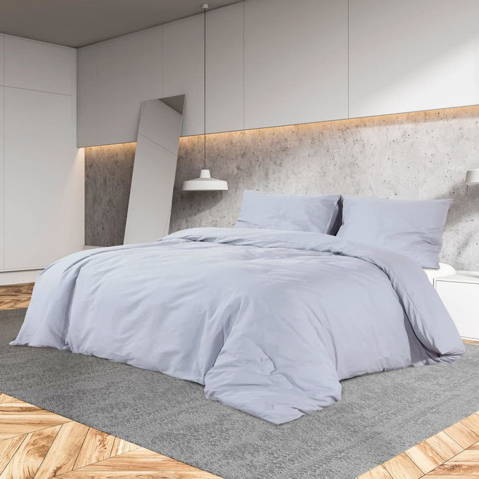vidaXL Duvet Cover Set Grey 155x220 cm Cotton