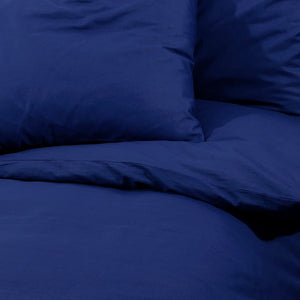 vidaXL Duvet Cover Set Navy Blue 200x200 cm Cotton
