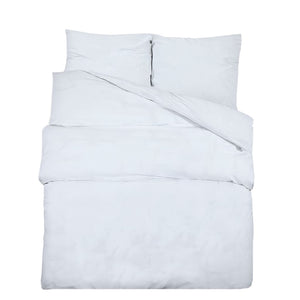 vidaXL Duvet Cover Set White 155x220 cm Cotton