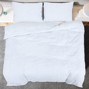 vidaXL Duvet Cover Set White 155x220 cm Cotton