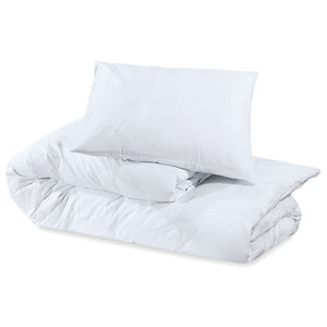 vidaXL Duvet Cover Set White 155x220 cm Cotton