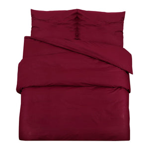 vidaXL Duvet Cover Set Bordeaux 200x200 cm Cotton