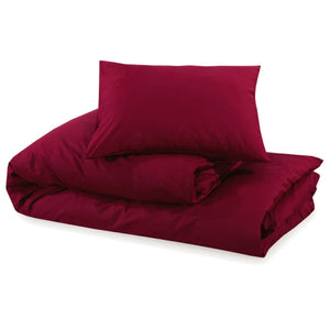 vidaXL Duvet Cover Set Bordeaux 200x200 cm Cotton