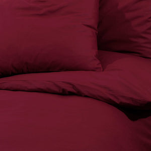 vidaXL Duvet Cover Set Bordeaux 225x220 cm Cotton