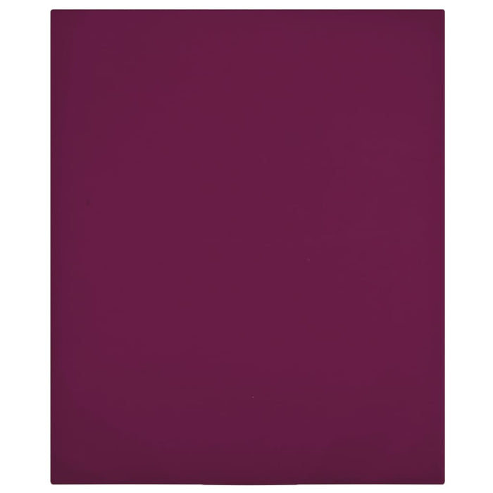 vidaXL Jersey Fitted Sheet Bordeaux 100x200 cm Cotton