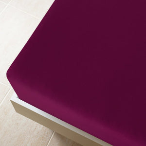 vidaXL Jersey Fitted Sheet Bordeaux 100x200 cm Cotton