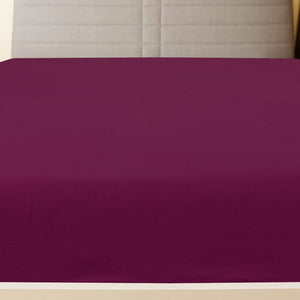 vidaXL Jersey Fitted Sheet Bordeaux 100x200 cm Cotton