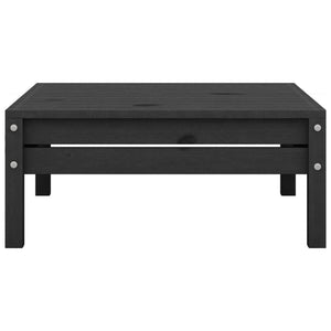 vidaXL Garden Footstool Black Solid Pinewood