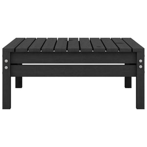 vidaXL Garden Footstool Black Solid Pinewood