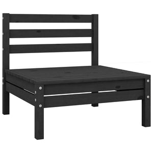 vidaXL 3 Piece Garden Lounge Set Solid Pinewood Black