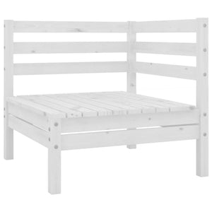 vidaXL 3 Piece Garden Lounge Set Solid Pinewood White