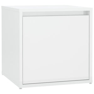 vidaXL Hallway Furniture Set High Gloss White Engineered Wood