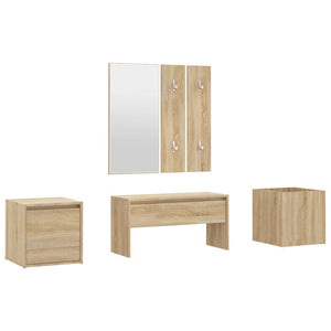 vidaXL Hallway Furniture Set Sonoma Oak Engineered Wood