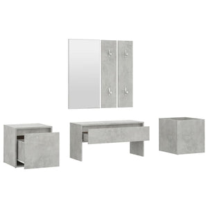 vidaXL Hallway Furniture Set Concrete Grey Engineered Wood