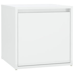 vidaXL Hallway Furniture Set High Gloss White Engineered Wood