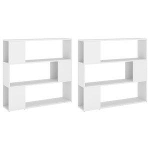 vidaXL Book Cabinet Room Divider White 100x24x188 cm