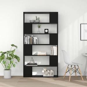 vidaXL Book Cabinet Room Divider Black 100x24x188 cm