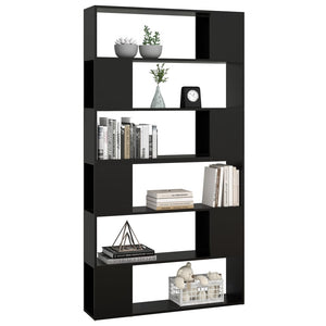 vidaXL Book Cabinet Room Divider Black 100x24x188 cm