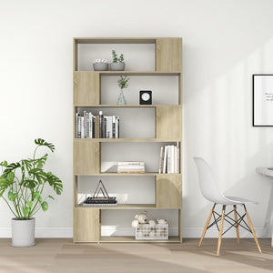 vidaXL Book Cabinet Room Divider Sonoma Oak 100x24x188 cm