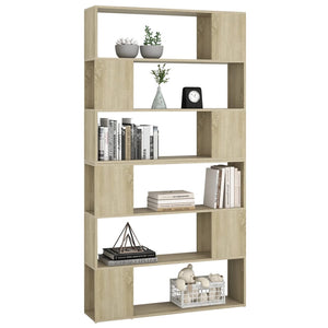 vidaXL Book Cabinet Room Divider Sonoma Oak 100x24x188 cm