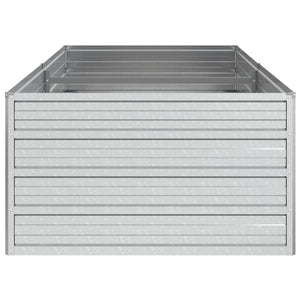 vidaXL Garden Raised Bed 160x80x45 cm Galvanized Steel Silver