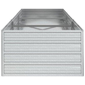 vidaXL Garden Raised Bed 240x80x45 cm Galvanized Steel Silver