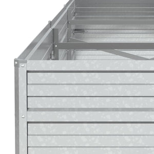 vidaXL Garden Raised Bed 240x80x45 cm Galvanized Steel Silver