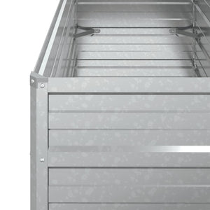 vidaXL Garden Raised Bed 100x40x45 cm Galvanized Steel Silver