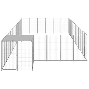 vidaXL Dog Kennel Silver 22.99 m² Steel