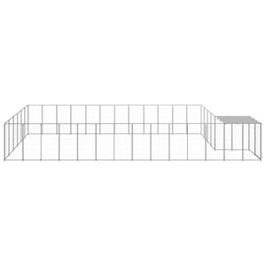 vidaXL Dog Kennel Silver 22.99 m² Steel