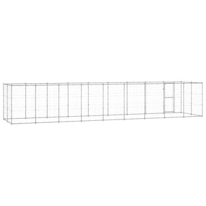 vidaXL Outdoor Dog Kennel Galvanised Steel 21.78 m²