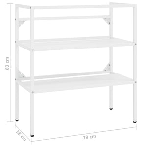 vidaXL Bathroom Washbasin Frame White 79x38x83 cm Iron