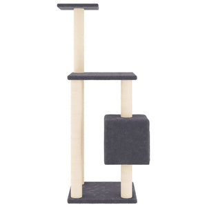 vidaXL Cat Tree with Sisal Scratching Posts Dark Grey 104 cm