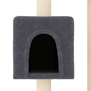 vidaXL Cat Tree with Sisal Scratching Posts Dark Grey 104 cm