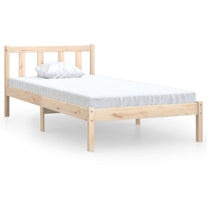 810072 vidaXL Bed Frame without Mattress Solid Wood 100x200 cm