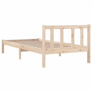 810072 vidaXL Bed Frame without Mattress Solid Wood 100x200 cm