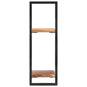 vidaXL Wall Shelves 2 pcs 25x25x75 cm Solid Wood Acacia and Steel