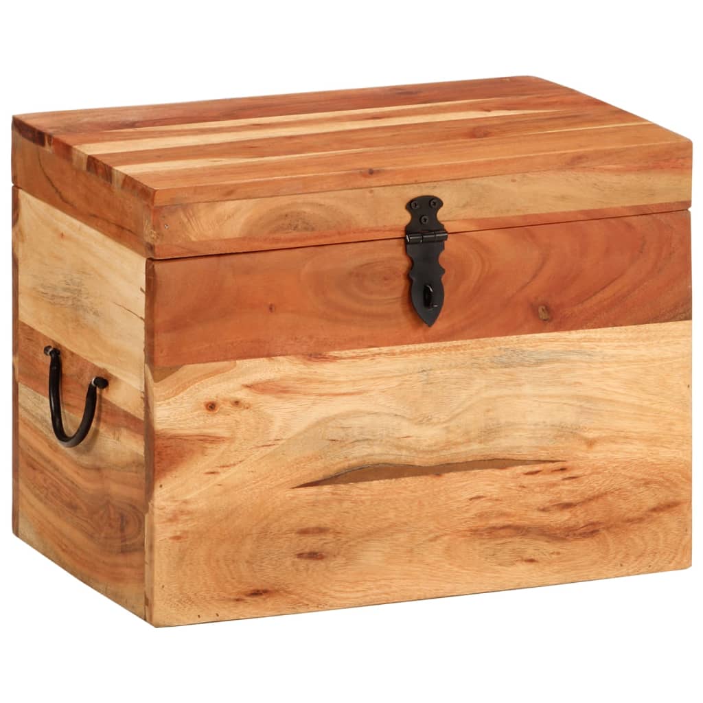 vidaXL Storage Box 39x28x31 cm Solid Wood Acacia