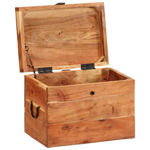 vidaXL Storage Box 39x28x31 cm Solid Wood Acacia