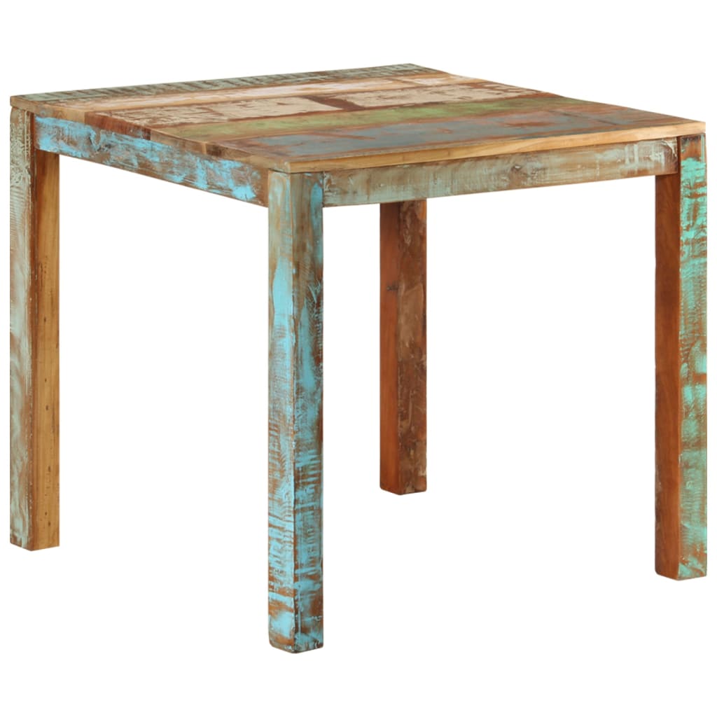 vidaXL Dining Table 82x80x76 cm Solid Reclaimed Wood