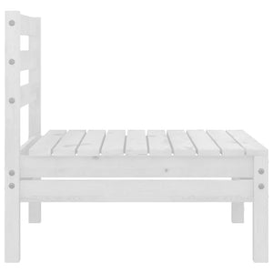 vidaXL Garden 2-Seater Sofa White Solid Pinewood