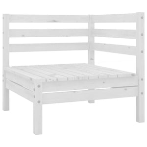 vidaXL 6 Piece Garden Lounge Set White Solid Pinewood