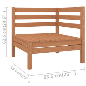vidaXL 6 Piece Garden Lounge Set Honey Brown Solid Pinewood