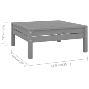 vidaXL 8 Piece Garden Lounge Set Solid Pinewood Grey