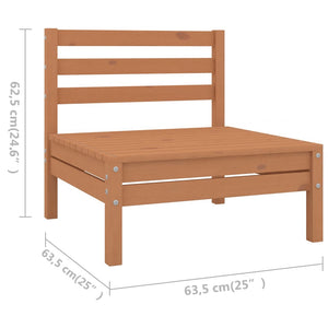 vidaXL 5 Piece Garden Lounge Set Solid Pinewood Honey Brown